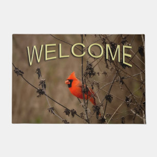 Beautiful Northern Cardinal  Doormat
