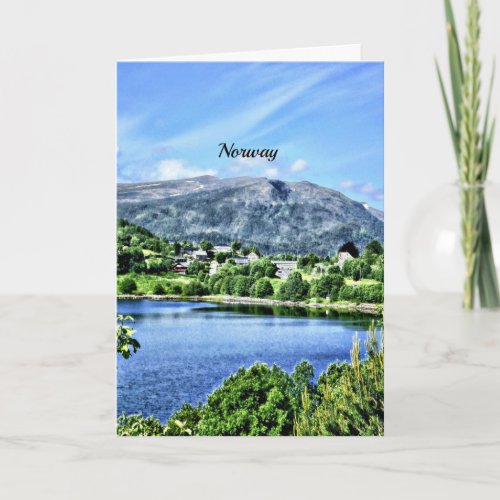 Beautiful Norway scenic landscape Card