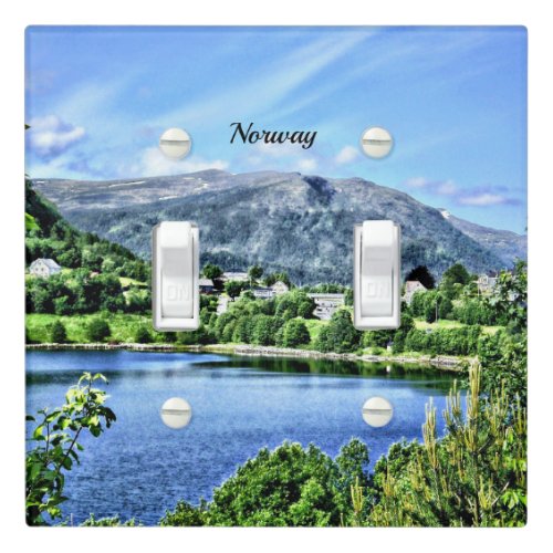 Beautiful Norway scenic landscape Light Switch Cover