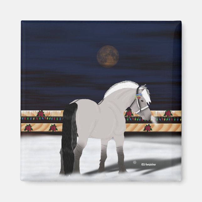 Beautiful Norwegian Fjord Horse Magnet (Front)