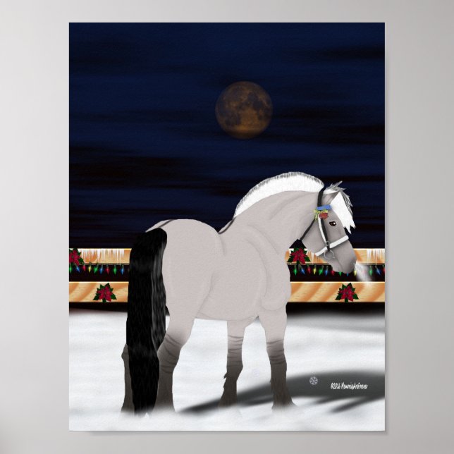 Beautiful Norwegian Fjord Horse Poster (Front)