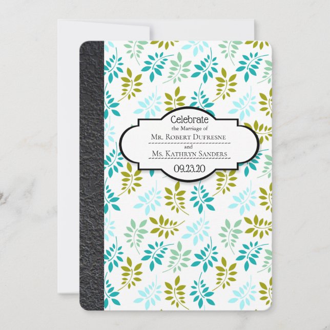 Beautiful Notebook Wedding Invitation (Front)