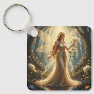 Beautiful November Topaz Fairy Keychain