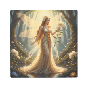 Beautiful November Topaz Fairy Metal Print