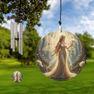 Beautiful November Topaz Fairy Wind Chime