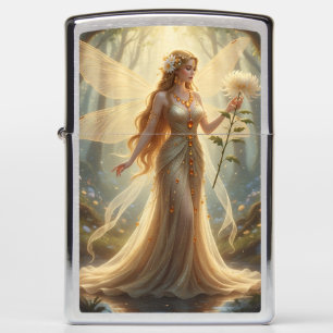 Beautiful November Topaz Fairy Zippo Lighter