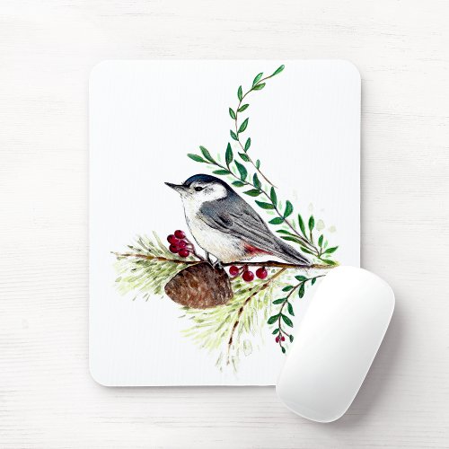 Beautiful Nuthatch Bird Mouse Pad