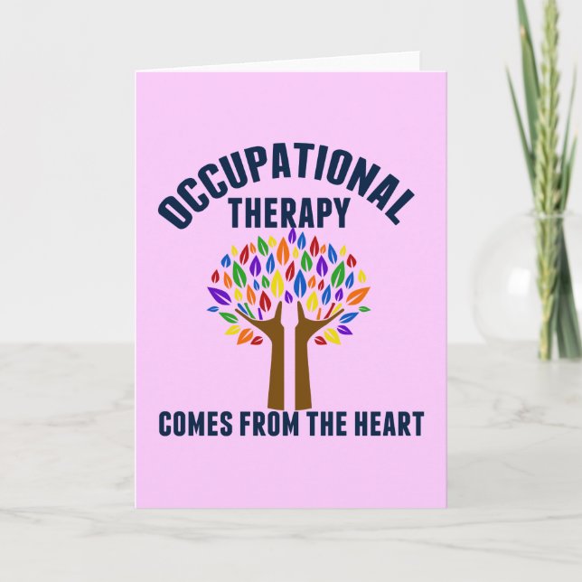 Beautiful Occupational Therapy Tree Quote Card (Front)