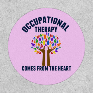 Beautiful Occupational Therapy Tree Quote Pink Patch