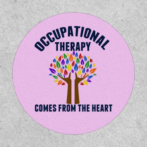 Beautiful Occupational Therapy Tree Quote Pink Patch