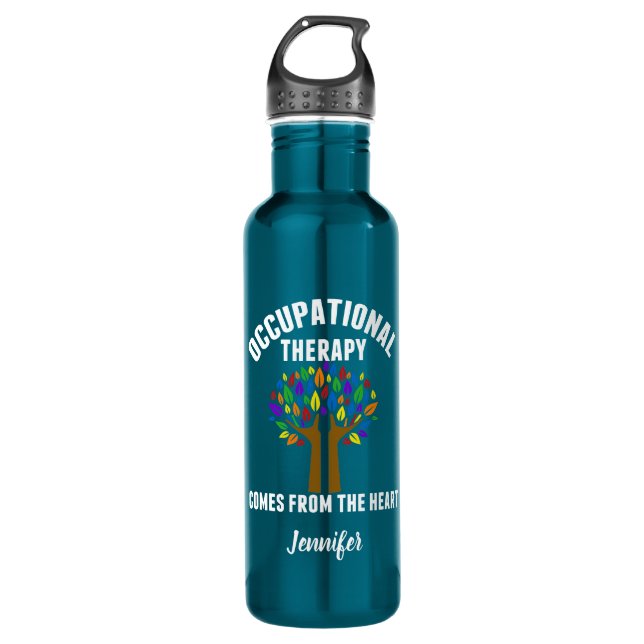 Beautiful Occupational Therapy Tree Quote Water Bottle (Front)