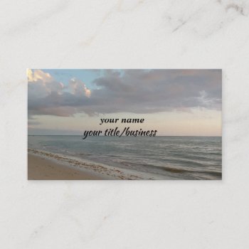 Beautiful Ocean Background Business Card by HappyGabby at Zazzle