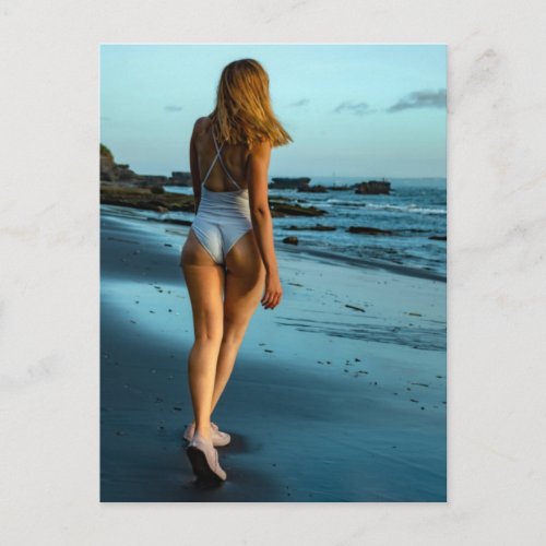 Beautiful Ocean Beach Girl postcard