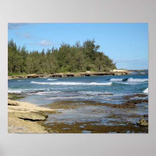 Beautiful Ocean Beach Oahu Hawaii Poster