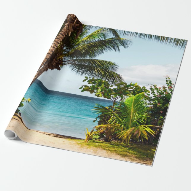 Beautiful Ocean Creatures Wrapping Paper (Unrolled)