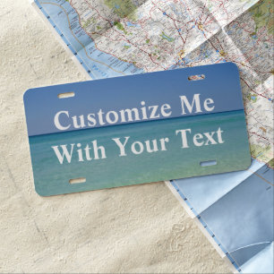Beautiful Ocean Custom Beach Company License Plate