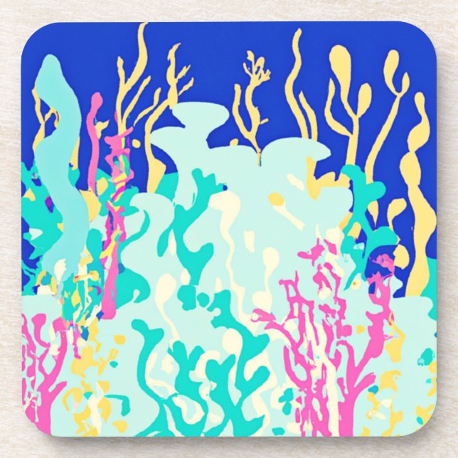 Beautiful Ocean Patterns Design. Buy Now Beverage Coaster (Front)