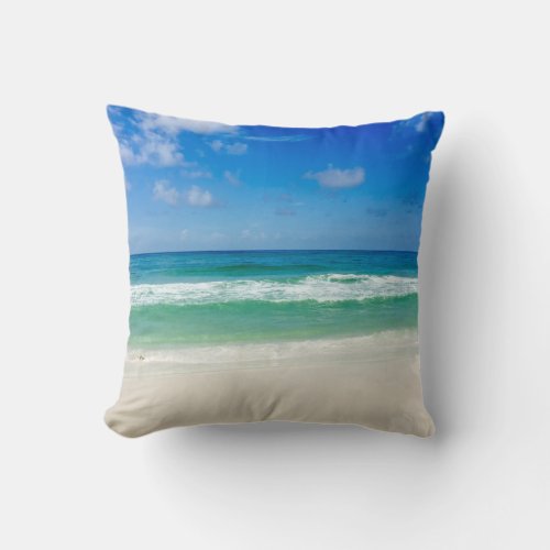 Beautiful Ocean Photography Custom Beach House Throw Pillow