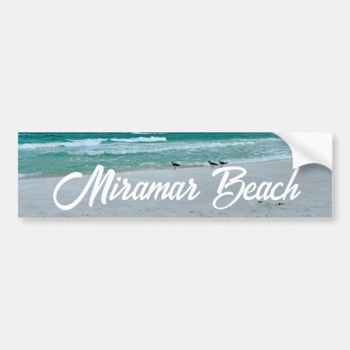 Beautiful Ocean Photography Custom Beach Town Bumper Sticker