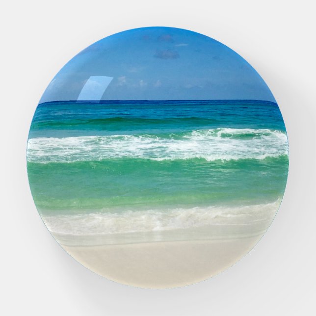 Beautiful Ocean Photography Seaside Beach House Paperweight (Front)