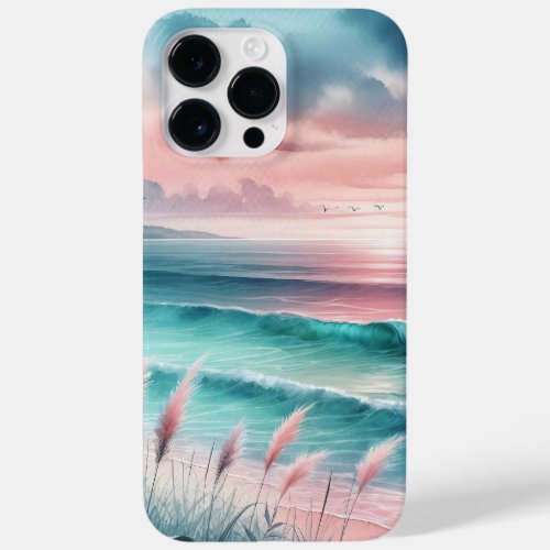 Beautiful Ocean Scene in Pink and Blue Case_Mate iPhone 14 Pro Max Case