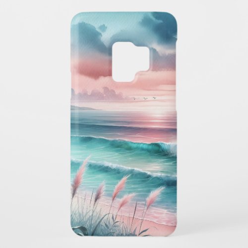 Beautiful Ocean Scene in Pink and Blue Case_Mate Samsung Galaxy S9 Case