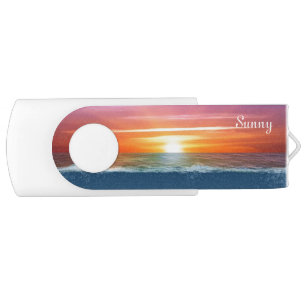 Beautiful ocean sunrise flash drive