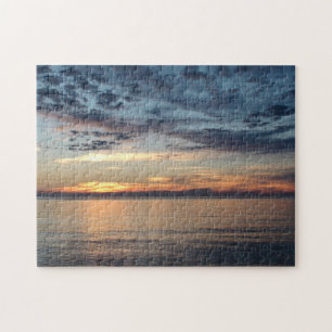 Beautiful Ocean Sunset with Clouds Rolling in Jigsaw Puzzle