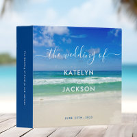 Beautiful Ocean Waves Beach Wedding Photo Album