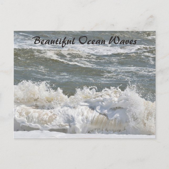 Beautiful ocean waves Postcard (Front)