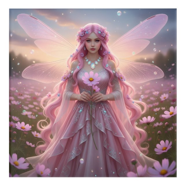 Beautiful October Opal Fairy Acrylic Print (Front)