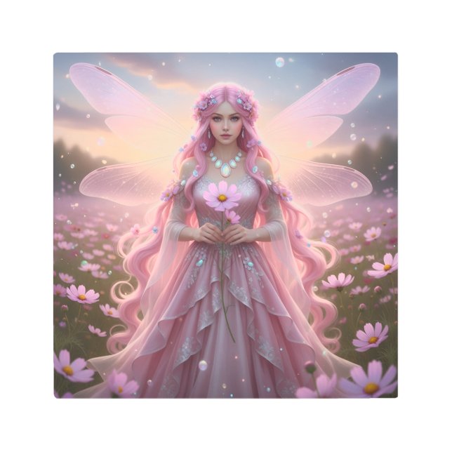 Beautiful October Opal Fairy Metal Print (Front)