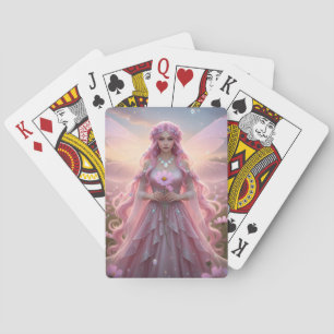Beautiful October Opal Fairy Poker Cards