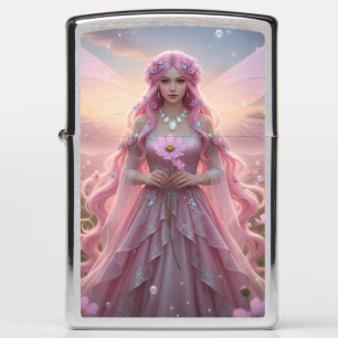 Beautiful October Opal Fairy Zippo Lighter