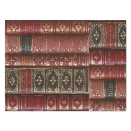 Beautiful Old Book Spines Dictionary Tissue Paper