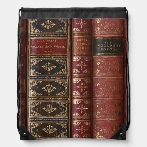 Beautiful Old Books Drawstring Backpack