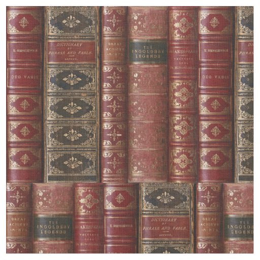 Beautiful Old Books  Fabric