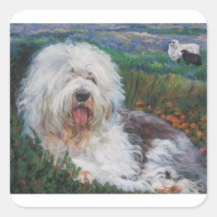 Old English Sheepdog Sticker for Sale by animalartbyjess