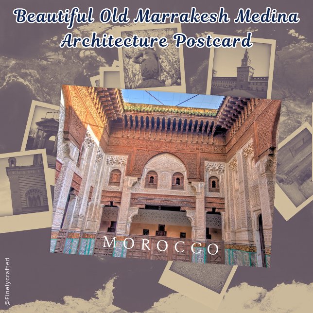 Beautiful Old Marrakesh Medina Architecture Postcard (Creator Uploaded)