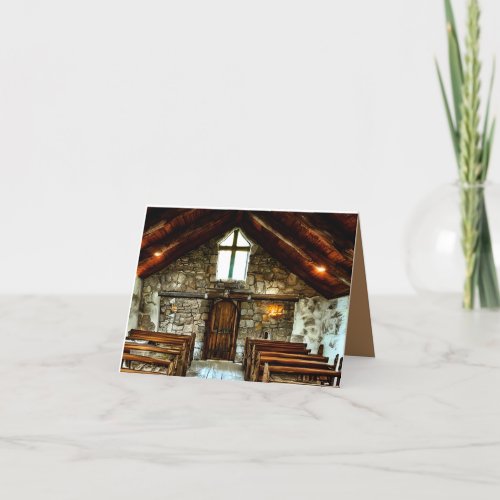 Beautiful Old Picturesque Pioneer Church Thank You Card