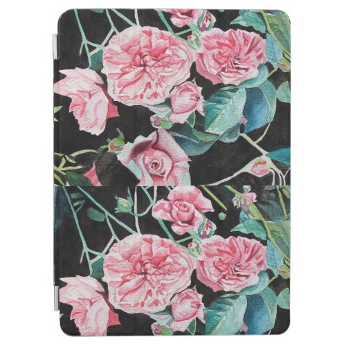 Beautiful Old Pink Roses Floral Flower Pattern iPad Air Cover