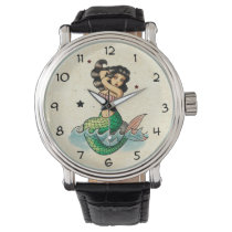 Beautiful Old School Mermaid Watch