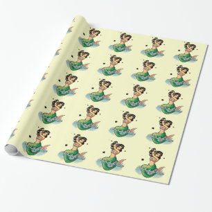 Beautiful Old School Mermaid Wrapping Paper