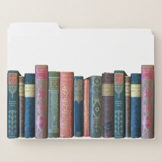 Beautiful old vintage book spines file folders