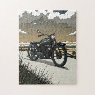 Beautiful Old Vintage Motorcycle Jigsaw Puzzle