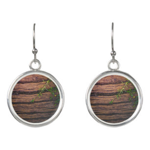 beautiful old wood earrings