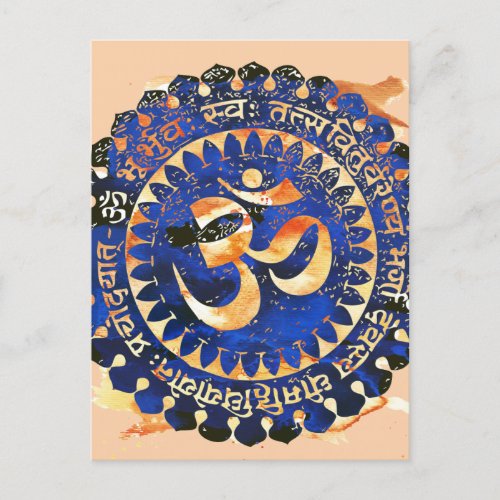 Beautiful Om postcard