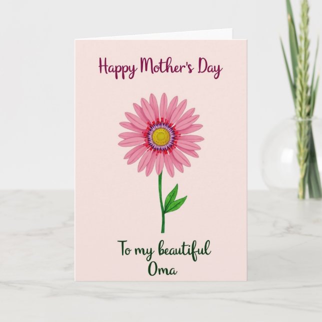 Beautiful Omas Day Blossom Card (Front)