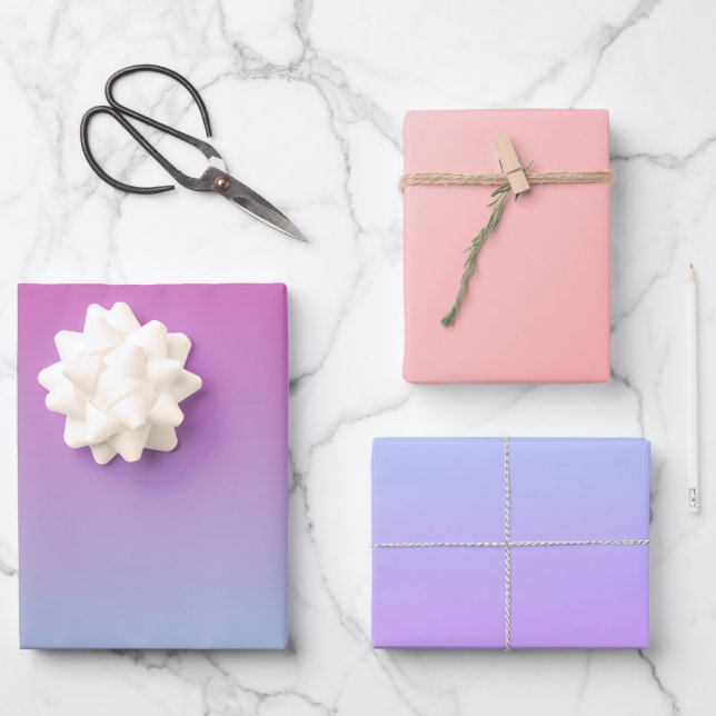 Beautiful Ombre  Wrapping Paper Sheets (Front)