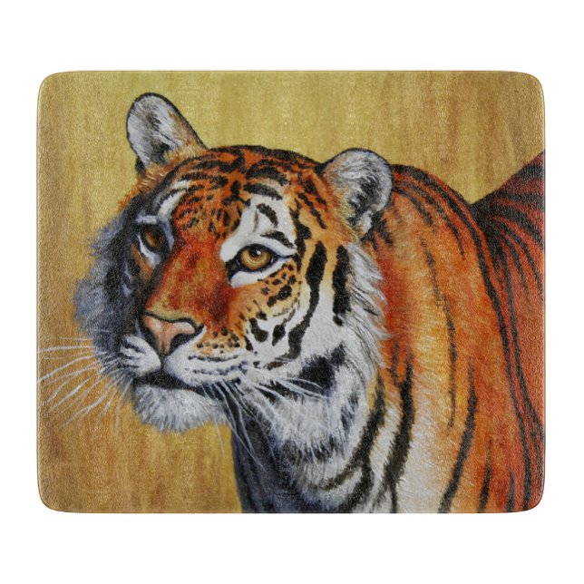 Beautiful Orange Bengal Tiger Cutting Board (Front)